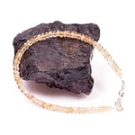 Sarı Topaz Taşı Gümüş Bileklik - İnce Bileklik - Taş Sandığı