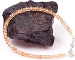 Sarı Topaz Taşı Gümüş Bileklik - İnce Bileklik - Taş Sandığı