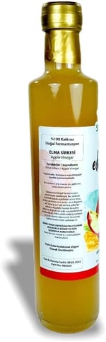Sarıbahçe Elma Sirkesi 500 ml - Doğal Fermente