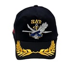 SAT ŞAPKA SİYAH DEFNE DALI İŞLEMELİ