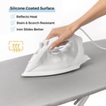 Savuk 4 Katmanlı Ütü Masası Kılıfı,Ütü Masası Örtüsü,Ütü Masası Bezi,Silikon Kaplı Isı Dayanıklı 55x135 cm Gri Renk