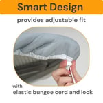 SAVUK Ütü Masası Örtüsü ve Pedi Standart Boyut Silikon Kaplamalı 4 Katlı 38 x 137 cm Ekstra Ağır Hizmet Kalın Dolgu, Isı Yansıtıcı, Yapışmaz Kavurma ve Leke Dayanıklı