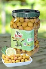 sazak zeytin-zeytinyağı-turşu Yesil Kirma Zeytin 900 Gr Dogal Fermente Yesil Zeytin