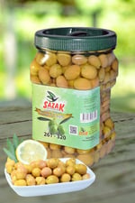 sazak zeytin-zeytinyağı-turşu Yesil Kirma Zeytin 900 Gr Dogal Fermente Yesil Zeytin