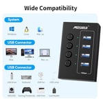 SB Hub 3.2 10 Gbps, 4 Bağlantı Noktalı USB C 3.1/3.2 Gen 2 HUB Çoklu USB Ayırıcı, 4×10 Gbps Veri Aktarımı, Bireysel Anahtar, Dizüstü Bilgisayar, PC, Klavye, Xbox, PS5 ve Daha Fazlası ile USB Çoklu