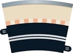Scalextric 500007017 – Single Lane Kurve (4), Rennbahnhzubehoer