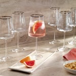 Schafer Alex Ayaklı Kadeh 400 ML 6 Parça-Platin