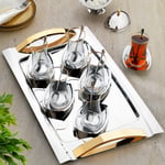 Schafer Allure Çelik Çay Seti 40 Parça-Gold