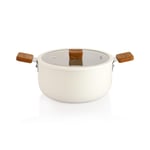 Schafer Ceramoni Seramik Derin Tencere 24 Cm-Krem