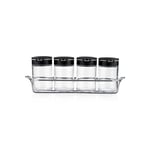 Schafer Clark Standlı Baharat Takımı 200 Ml-5 Parça-Siyah