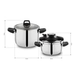 Schafer Compact 4 Parça Düdüklü Tencere Seti 4+6,5 L-Siyah