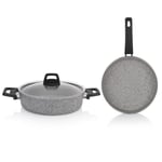 Schafer Eternal 2 li Set Basık Tencere 26Cm+Tava 26Cm-Gri