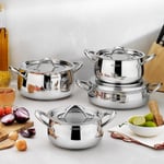 Schafer Galaxy Çelik Tencere Seti 8 Parça-Inox