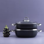 Schafer Gastronomie Master Granit Basık Tencere-24Cm