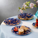 Schafer Golden Bird Pasta Servis Seti 6 Parça-Lacivert