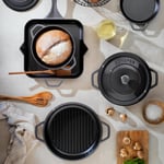 Schafer Guss Chef Döküm Sahan Çift Kulplu 22 Cm-1 Parça-Gri