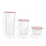 Schafer Hold 3 lü Saklama Kabı-Pembe