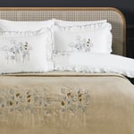 Schafer Home Estiva Çift Kişilik Nevresim Takımı 7 Parça-Ekru