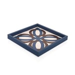 Schafer Home Fame Dairesel Baskılı Tepsi 35x35 Cm 1 Parça-Mavi