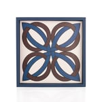 Schafer Home Fame Dairesel Baskılı Tepsi 35x35 Cm 1 Parça-Mavi