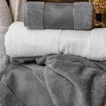 Schafer Home Sally Jakarlı Banyo Seti 6 Parça-Gri/Beyaz
