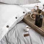 Schafer Home Soft Yatak Örtüsü Nevresim Seti 5 Parça-Gri