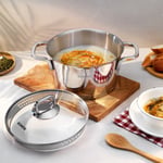 Schafer New Stahl Çelik Tencere 20 Cm 2 Parça-Inox