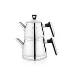 Schafer Premium Çaydanlık Takımı Orta Boy 3 Parça-Inox