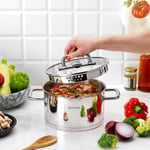 Schafer Prestige 1 MM Çelik Tencere Set 8 Parça-Inox