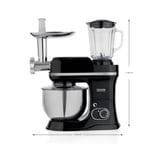 Schafer Prochef Master Multi Kıyma ve Sürahi Blender Aparatlı Stand Mikser 5 L-Siyah