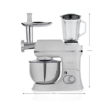 Schafer Prochef Master Multi Kıyma ve Sürahi Blender Aparatlı Stand Mikser 5 L-Beyaz