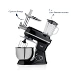 Schafer Prochef Master Multi Kıyma ve Sürahi Blender Aparatlı Stand Mikser 5 L-Siyah