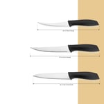 Schafer Quick Chef Bıçak Seti 3 Parça-Siyah