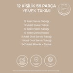 Schafer Superfine Bone Nude Yemek Takımı 56 Parça-Gold