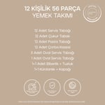 Schafer Superfine Bone Valero Yemek Takımı 56 Parça-Siyah