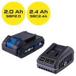 Scheppach Başlangıç Kiti 2.0Ah Akü + 20V Şarj Cihazı - SBSK2.0