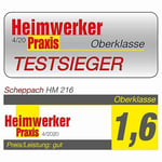 Scheppach HM216 gönye testere 2000 W, Ø 216 mm testere bıçağı, kesme kenarı lazerli ve LED'li 34 cm kesme genişliği, hızlı kilitli döner masa, 2 sert metal testere bıçağı dahil