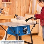 Scheppach HS100S tezgah tipi daire testere, 230 V, 2000 W, kesme yüksekliği 85 mm, testere bıçağı çapı 250 mm, masa genişletmeleri ve alt iskelet dahil, genişletilmiş masa boyutu 642 x 940 mm, masa
