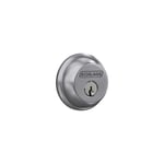 SCHLAGE B60N626 Standart Süsleme Anahtarlı 1 Taraflı Kilit Cıvatası, En Yüksek Konut Güvenliği, Saten Krom