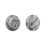 SCHLAGE B60N626 Standart Süsleme Anahtarlı 1 Taraflı Kilit Cıvatası, En Yüksek Konut Güvenliği, Saten Krom