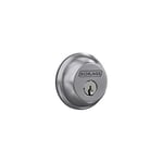 SCHLAGE B60N626 Standart Süsleme Anahtarlı 1 Taraflı Kilit Cıvatası, En Yüksek Konut Güvenliği, Saten Krom