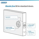 Schlage Camelot koleksiyonu kaza Passage kolu, F10 ACC 609 CAM