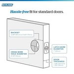 Schlage F10 PLY 625 Plymouth Kapı Topuzu, Koridor ve Dolap Geçiş Kilidi, Parlak Krom