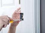 SCHLAGE F51A FLA 609 BRK Flair Kolu Brookshire Trim Anahtarlı Giriş Kilidi, Antika Pirinç
