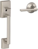 SCHLAGE LOCK FE285 CEN 619 LAT Century Ön Giriş Kolu Enlem İç Kol (Saten Nikel), 11,9 x 2,5 x 2,25