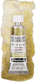 Schmincke - HORADAM® AQUARELL, Süper Granülasyon, 14 931 006 Shire Sarı, 15 ml tüp, çok güçlü granülasyonlu renkler, en iyi, süper granüllü suluboya