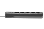 Schneider APC PME5B-GR 918 Joule Anahtarlı 5'li 1.5 m Akım Korumalı Priz, Siyah