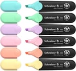 Schneider Job 150 pastel fosforlu kalem (turkuaz, nane, leylak, pembe, şeftali, vanilya) 6'lı kutu
