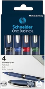 Schneider One Business Konik Uçlu Roller Kalem, 0,6 mm, 4 adet