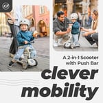 Scoot & Ride Highwaykick 1 Push and Go Kickboard oturaklı çocuk scooter'ı, 2'si 1 arada direksiyonlu denge bisikleti, 1 2 yaşından itibaren, yüksekliği ayarlanabilir, aletsiz